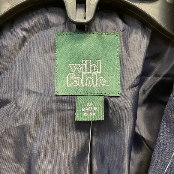 Wild Fable Women's Oversized Blazer Navy Pinstripe Size XS - Picture 5 of 6